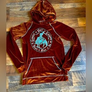 Cowgirl Tuff Velvet Sweatshirt Size Small